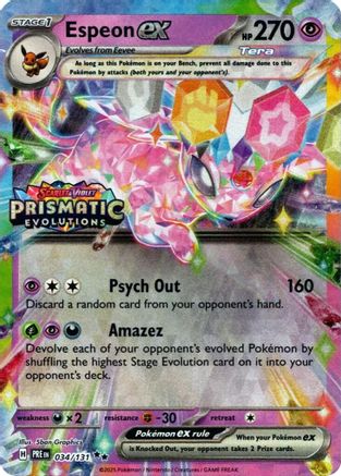 Espeon ex (034/131) (Prismatic Evolutions Stamp) [Scarlet & Violet: Prismatic Evolutions]-1