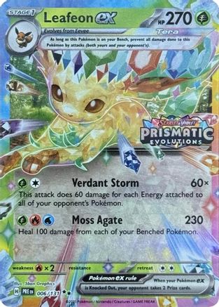 Leafeon ex (006/131) (Prismatic Evolutions Stamp) [Scarlet & Violet: Prismatic Evolutions]-1