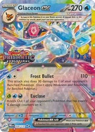 Glaceon ex (026/131) (Prismatic Evolutions Stamp) [Scarlet & Violet: Prismatic Evolutions]-1