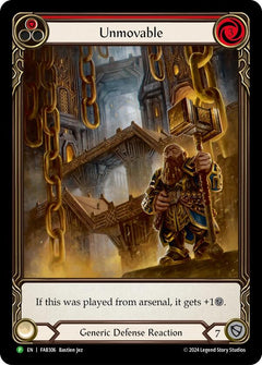 Unmovable (Red) (Extended Art) [FAB306] (Promo)  Rainbow Foil-1