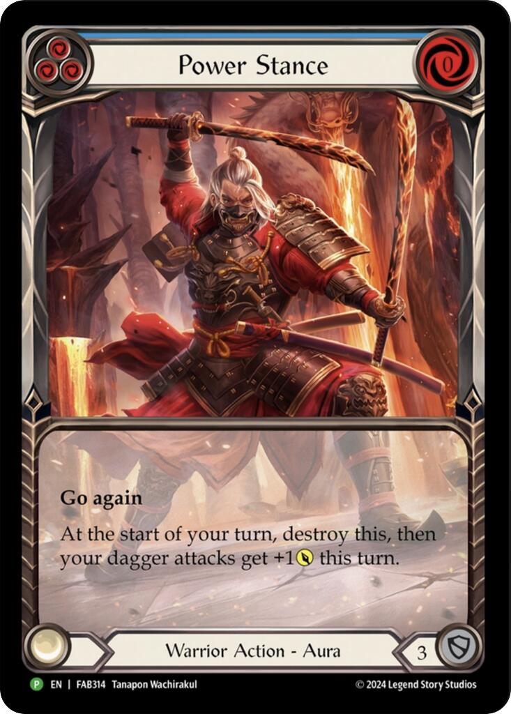 Power Stance (Blue) (Extended Art) [FAB314] (Promo)  Rainbow Foil-1