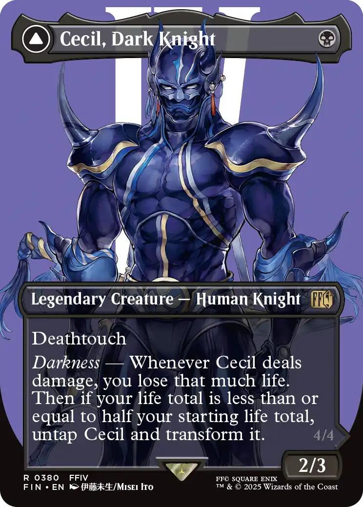 Cecil, Dark Knight // Cecil, Redeemed Paladin (Borderless) [FINAL FANTASY]-1