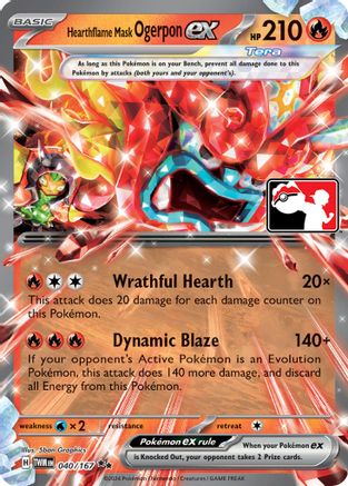 Hearthflame Mask Ogerpon ex (040/167) [Prize Pack Series Six]-1