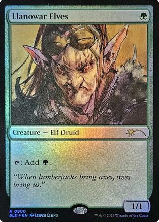 Llanowar Elves (0800) (Rainbow Foil) [Secret Lair Drop Series]-1