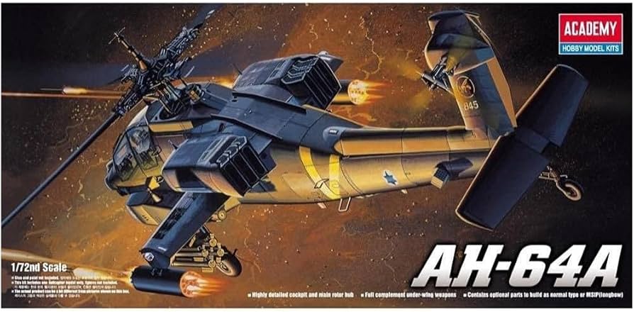 Academy 1/72 AH-64A Apache Plastic Model Kit-1