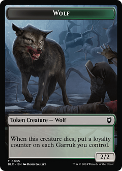 Wolf (TBLC-035) - Bloomburrow Commander Tokens Foil-1