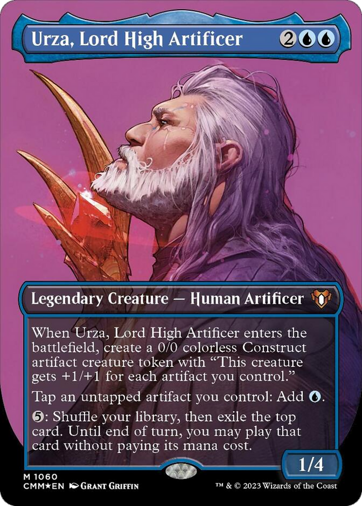 Urza, Lord High Artificer (Borderless Textured Foil Frame Break) [Commander Masters]-1
