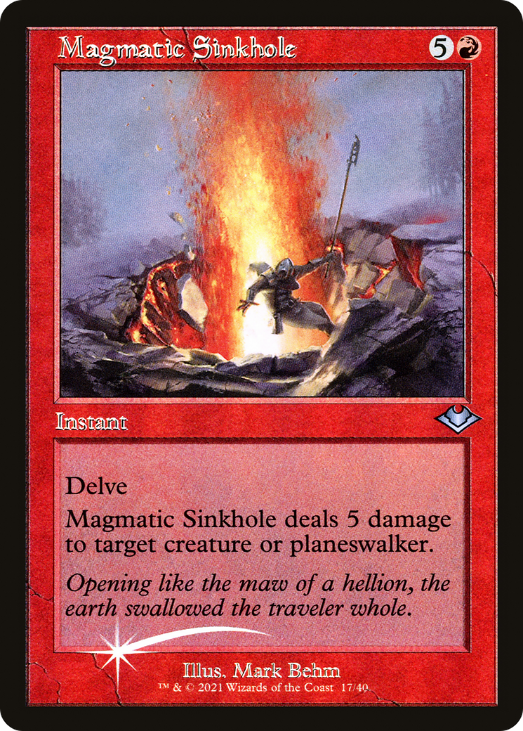 Magmatic Sinkhole (Retro Frame) (MH1-017) - Modern Horizons 1 Timeshifts Etched Foil-1