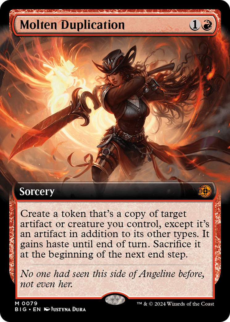 Molten Duplication (Extended Art) [Outlaws of Thunder Junction: The Big Score]-1