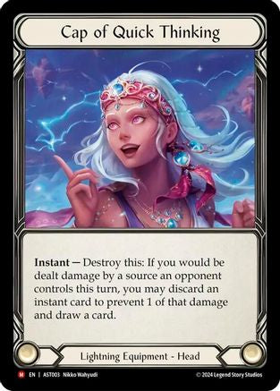 Cap of Quick Thinking [AST003] (Armory Deck: Aurora)  Rainbow Foil-1