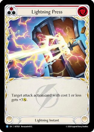 Lightning Press (Red) [AST021] (Armory Deck: Aurora)-1
