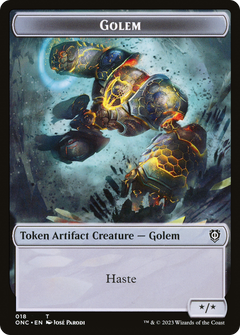 Golem (TONC-018) - Phyrexia: All Will Be One Commander Tokens-1