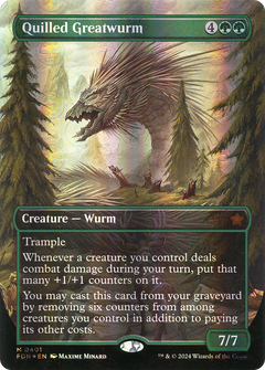 Quilled Greatwurm (Borderless) (Mana Foil) [Foundations]-1