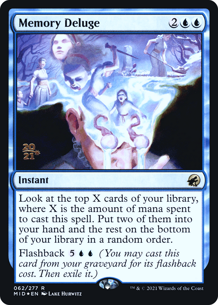 Memory Deluge [Innistrad: Midnight Hunt Prerelease Promos]-1
