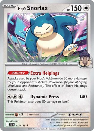 Hop's Snorlax (117/159) [Scarlet & Violet: Journey Together]-1