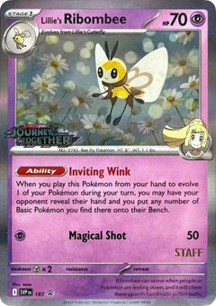Lillie's Ribombee (183) (Prerelease Staff) [Scarlet & Violet: Black Star Promos]-1