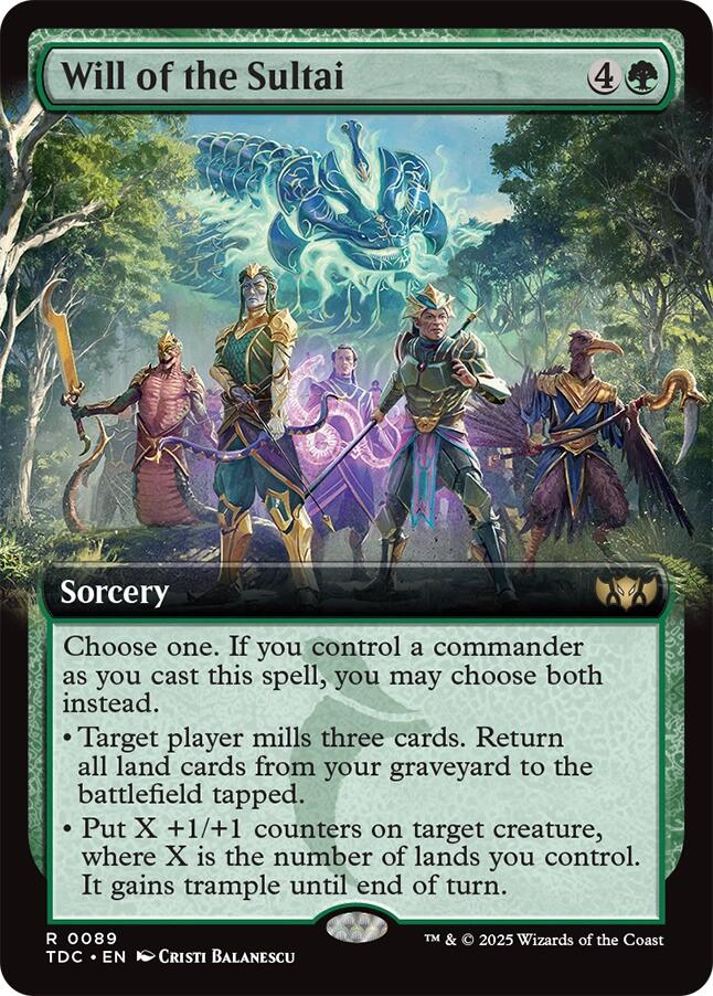 Will of the Sultai (Extended Art) [Tarkir: Dragonstorm Commander]-1