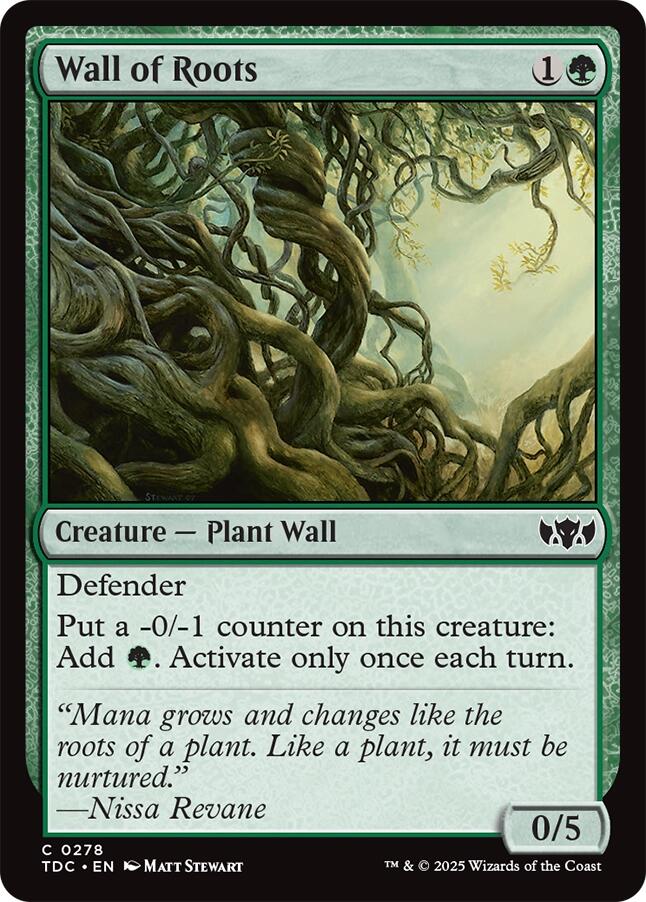 Wall of Roots [Tarkir: Dragonstorm Commander]-1