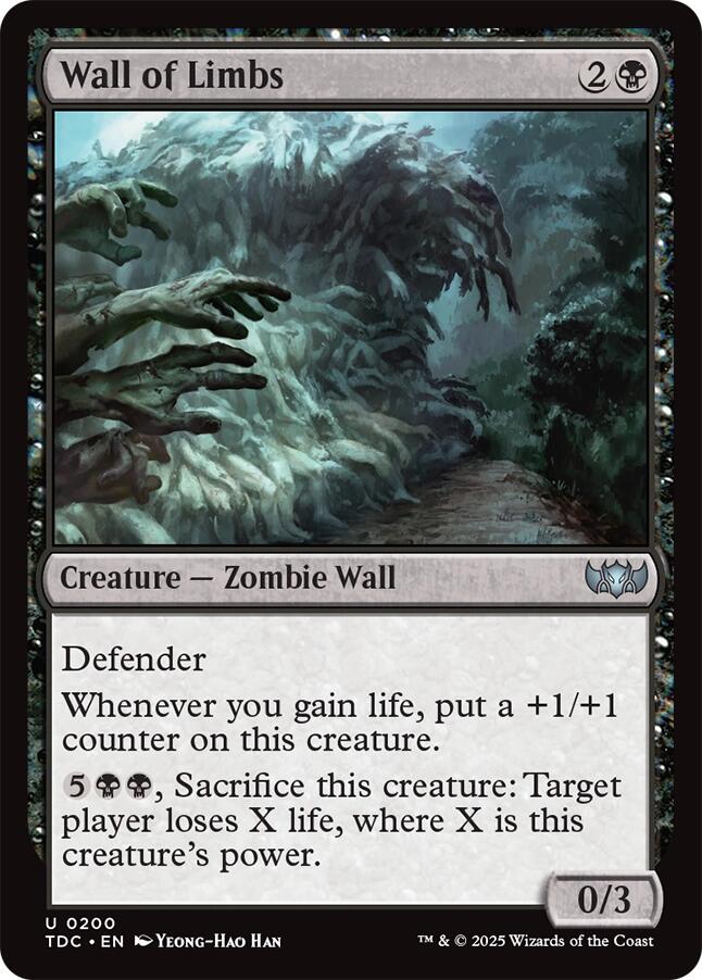 Wall of Limbs [Tarkir: Dragonstorm Commander]-1