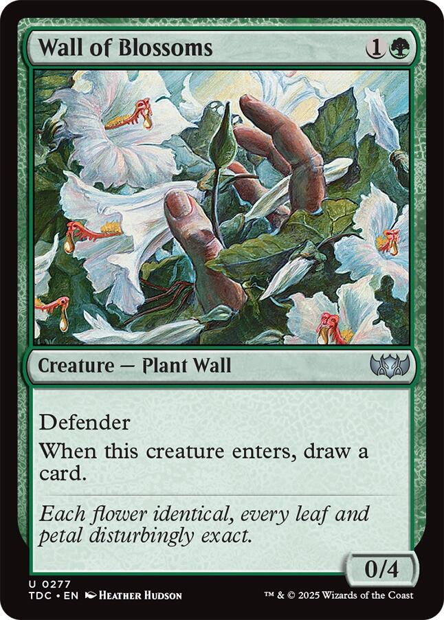 Wall of Blossoms [Tarkir: Dragonstorm Commander]-1