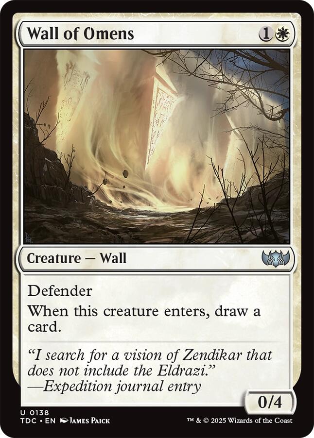 Wall of Omens [Tarkir: Dragonstorm Commander]-1
