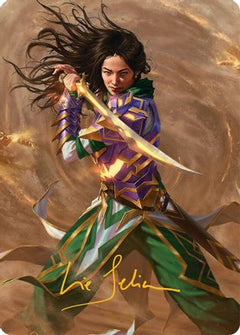 Descendant of Storms Art Card (2/54) (Gold-Stamped Signature) [Tarkir: Dragonstorm Art Series]-1