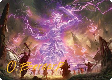 Smile at Death Art Card (4/54) (Gold-Stamped Signature) [Tarkir: Dragonstorm Art Series]-1