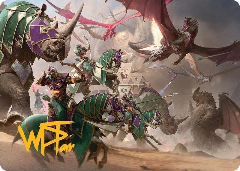 United Battlefront Art Card (5/54) (Gold-Stamped Signature) [Tarkir: Dragonstorm Art Series]-1
