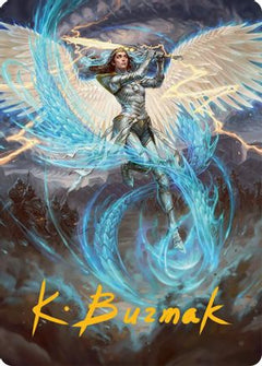 Elspeth, Storm Slayer Art Card (49/54) (Gold-Stamped Signature) [Tarkir: Dragonstorm Art Series]-1