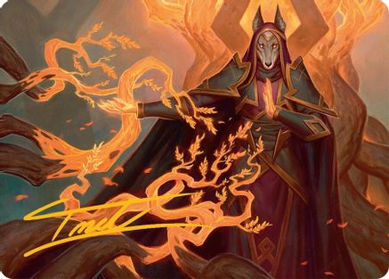 Abzan Devotee Art Card (10/54) (Gold-Stamped Signature) [Tarkir: Dragonstorm Art Series]-1