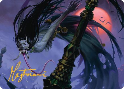 Qarsi Revenant Art Card (12/54) (Gold-Stamped Signature) [Tarkir: Dragonstorm Art Series]-1