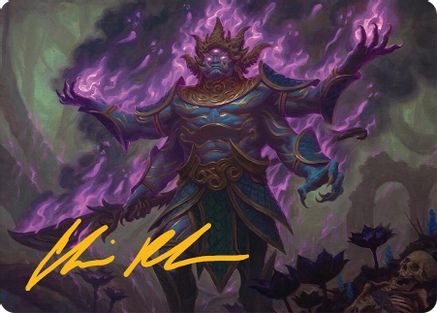 Rot-Curse Rakshasa Art Card (13/54) (Gold-Stamped Signature) [Tarkir: Dragonstorm Art Series]-1