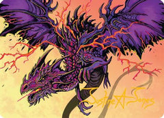 Stormshriek Feral Art Card (35/54) (Gold-Stamped Signature) [Tarkir: Dragonstorm Art Series]-1