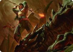 Sarkhan's Resolve Art Card (18/54) [Tarkir: Dragonstorm Art Series]-1