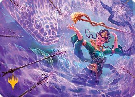 Snakeskin Veil Art Card (19/54) (Gold-Stamped Signature) [Tarkir: Dragonstorm Art Series]-1