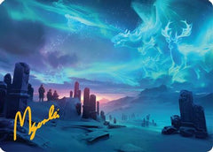 Auroral Procession Art Card (20/54) (Gold-Stamped Signature) [Tarkir: Dragonstorm Art Series]-1