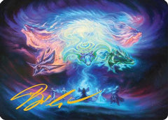 Call the Spirit Dragons Art Card (21/54) (Gold-Stamped Signature) [Tarkir: Dragonstorm Art Series]-1
