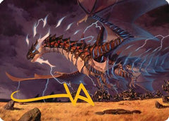 Neriv, Heart of the Storm Art Card (25/54) (Gold-Stamped Signature) [Tarkir: Dragonstorm Art Series]-1
