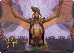 Kheru Goldkeeper Art Card (36/54) (Gold-Stamped Signature) [Tarkir: Dragonstorm Art Series]-1
