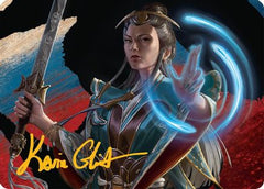 Narset, Jeskai Waymaster Art Card (44/54) (Gold-Stamped Signature) [Tarkir: Dragonstorm Art Series]-1