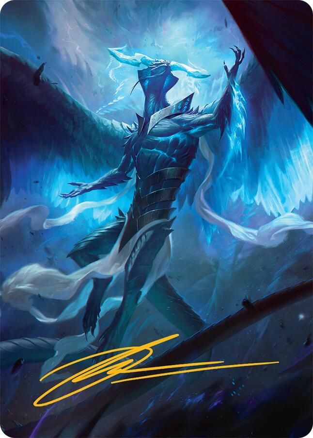 Ugin, Eye of the Storms Art Card (1/54) (Gold-Stamped Signature) [Tarkir: Dragonstorm Art Series]-1