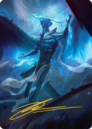 Ugin, Eye of the Storms Art Card (1/54) (Gold-Stamped Signature) (AATDM-001) - Art Series: Tarkir: Dragonstorm-1