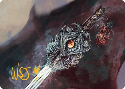 Dragonfire Blade Art Card (40/54) (Gold-Stamped Signature) [Tarkir: Dragonstorm Art Series]-1