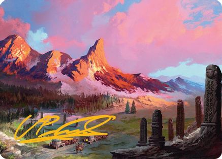 Rugged Highlands Art Card (29/54) (Gold-Stamped Signature) [Tarkir: Dragonstorm Art Series]-1
