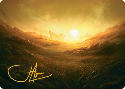 Plains Art Card (31/54) (Gold-Stamped Signature) [Tarkir: Dragonstorm Art Series]-1