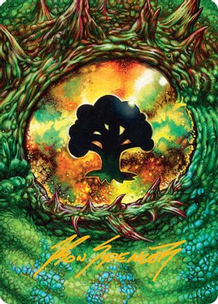 Forest Art Card (32/54) (Gold-Stamped Signature) [Tarkir: Dragonstorm Art Series]-1
