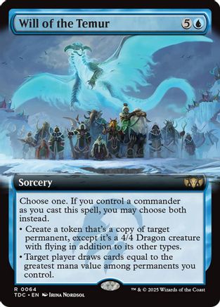 Will of the Temur (Extended Art) (TDC-064) - Commander: Tarkir: Dragonstorm-1