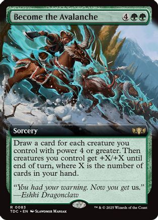 Become the Avalanche (Extended Art) [Tarkir: Dragonstorm Commander]-1