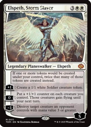 Elspeth, Storm Slayer (Promo Pack) [Tarkir: Dragonstorm Promos]-1