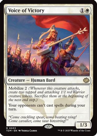 Voice of Victory (PPTDM-033) - Promo Pack: Tarkir: Dragonstorm Foil-1